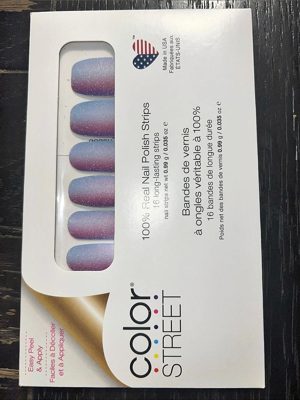 Color Street It Takes Tucson Purple Glitter Nail Polish Strips NWT